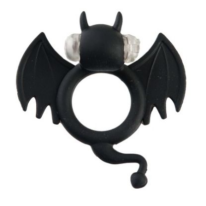 Attēls Erekcijas gredzens Silicone (0200) Vibro CockRing Bad Bat