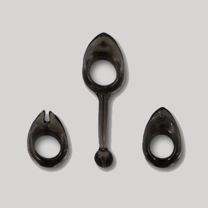 Изображение Эрекционные кольца Expandable cock rings (0131) черные