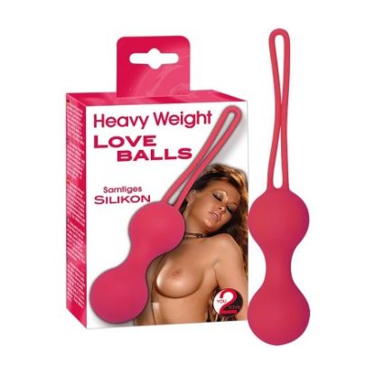 Attēls Vaginālās bumbiņas Heavy weight love balls (1105) sarkanas