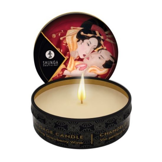 Изображение Массажная свеча Shunga romance (0816) 30ml игристое клубничное вино