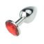 Изображение Фалоимитатор Jewellery plug (0122) silver red diamond красный
