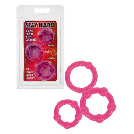 Attēls Erekcijas gredzeni Stay hard (0131) rozā