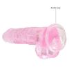 Attēls Dildo RealRock 8 (1217) Crystal clear v2 rozā