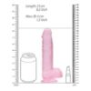 Attēls Dildo RealRock 8 (1217) Crystal clear v2 rozā