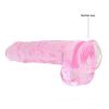 Attēls Dildo RealRock 9 (0283) Crystal clear rozā