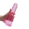 Attēls Dildo RealRock 9 (0283) Crystal clear rozā