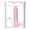 Attēls Dildo RealRock 9 (0283) Crystal clear rozā