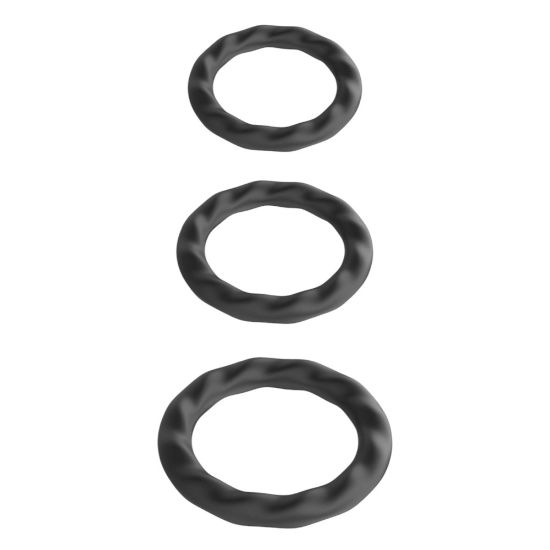Attēls Erekcijas gredzeni Power escorts (0291) ribbed cockring 3 pack