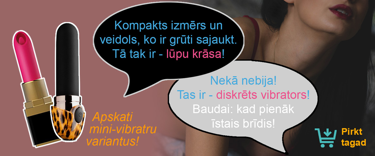 Vibratori lūpu krāsas formā